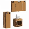 Vonios baldų rinkinys 4 pcs Sendintos medienos