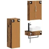 Vonios baldų rinkinys 4 pcs Sendintos medienos