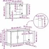 Vonios baldų rinkinys 4 pcs Senovinis medis Apdirbta mediena