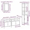 Vonios baldų rinkinys 4 pcs Sonoma ąžuolas Apdirbta mediena