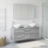 Vonios baldų rinkinys 4 vnt. Pilka Sonoma