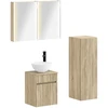 Vonios baldų rinkinys 4 vnt. Sonoma ąžuolas