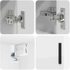 Vonios baldų rinkinys 5 pcs Balta Apdirbta mediena &amp; metalas