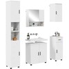 Vonios baldų rinkinys 5 pcs Balta Apdirbta mediena &amp; metalas