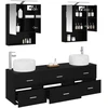 Vonios baldų rinkinys 5 pcs Juodojo ąžuolo