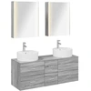 Vonios baldų rinkinys 5 pcs Pilka Sonoma