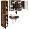 Vonios baldų rinkinys 5 pcs Sendintos medienos