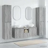 Vonios baldų rinkinys 5 vnt. Pilka Sonoma 33 x 34,5 x 160 cm