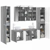 Vonios baldų rinkinys 6 pcs Pilka Sonoma