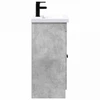 Vonios baldų rinkinys Betono pilka 78,5 x 37,5 x 81 cm