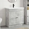 Vonios baldų rinkinys Betono pilka 78,5 x 37,5 x 81 cm