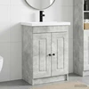 Vonios baldų rinkinys Betono pilka 78,5 x 37,5 x 81 cm