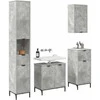 Vonios baldų rinkinys Betono pilka Kombinuota mediena, metalas