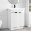 Vonios baldų rinkinys Itin blizgi balta 56 x 37,5 x 81 cm