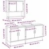 Vonios baldų rinkinys su lentyna 3 pcs Juoda Apdirbta mediena