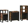 Vonios baldų rinkinys su stalčių 3 pcs Kietas atkurtas medis (Atnaujinta)