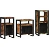 Vonios baldų rinkinys su stalčių 3 pcs Kietas atkurtas medis (Atnaujinta)