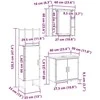 Vonios baldų rinkinys su lentyna 3 pcs Ruda Apdirbta mediena