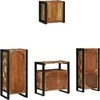Vonios baldų rinkinys su stalčių 4 pcs Kietas atkurtas medis (Atnaujinta)