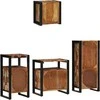 Vonios baldų rinkinys su stalčių 4 pcs Kietas atkurtas medis (Atnaujinta)