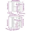 Vonios baldų rinkinys su lentyna 2 pcs Balta ir senovinė balta