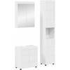 Vonios baldų rinkinys TULUM 3 pcs Aukštai blizganti balta