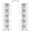 Vonios baldų rinkinys TULUM 3 pcs Balta 60 x 34 x 63 cm