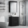 Vonios baldų rinkinys TULUM 2 pcs Juoda 60 x 34 x 63 cm