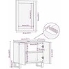 Vonios baldų rinkinys su lentyna 2 pcs Ruda Apdirbta mediena