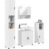 Vonios baldų rinkinys 4 pcs Balta Apdirbta mediena & metalas