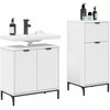 Vonios baldų rinkinys 2 pcs Balta Inžinerinė mediena ir metalas