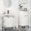 Vonios baldų rinkinys 2 pcs Balta Inžinerinė mediena ir metalas