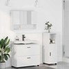 Vonios baldų rinkinys 3 pcs Balta Inžinerinė mediena ir metalas