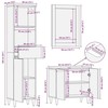 Vonios baldų rinkinys su stalčių 3 pcs graikinis riešutmedis