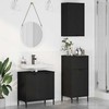Vonios baldų rinkinys 3 pcs Juoda Inžinerinė mediena ir metalas
