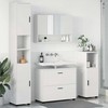 Vonios baldų rinkinys 4 pcs Balta Inžinerinė mediena ir metalas