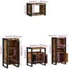 Vonios baldų rinkinys su stalčių 4 pcs Kietas atkurtas medis (Atnaujinta)