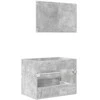 Vonios baldų rinkinys su stalčių Betono pilka 60 x 38,3 x 45 cm