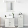 Vonios baldų rinkinys su stalčių 3 pcs Antikinė balta