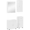 Vonios baldų rinkinys TULUM 4 pcs Aukštai blizganti balta
