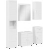 Vonios baldų rinkinys TULUM 5 pcs Aukštai blizganti balta