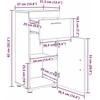 Vonios baldų rinkinys TULUM 3 pcs Balta 60 x 34 x 63 cm