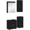 Vonios baldų rinkinys TULUM 4 pcs Juoda 60 x 34 x 63 cm