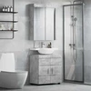 Vonios baldų rinkinys TULUM 2 pcs Betono pilka 60 x 34 x 63 cm