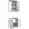 Vonios baldų rinkinys TULUM 2 pcs Betono pilka 60 x 34 x 63 cm