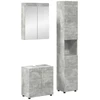 Vonios baldų rinkinys TULUM 3 pcs Betono pilka 60 x 34 x 63 cm