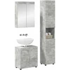 Vonios baldų rinkinys TULUM 3 pcs Betono pilka 60 x 34 x 63 cm