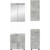 Vonios baldų rinkinys TULUM 4 pcs Betono pilka 60 x 34 x 63 cm
