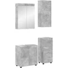 Vonios baldų rinkinys TULUM 4 pcs Betono pilka 60 x 34 x 63 cm