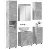 Vonios baldų rinkinys TULUM 5 pcs Betono pilka 60 x 34 x 63 cm